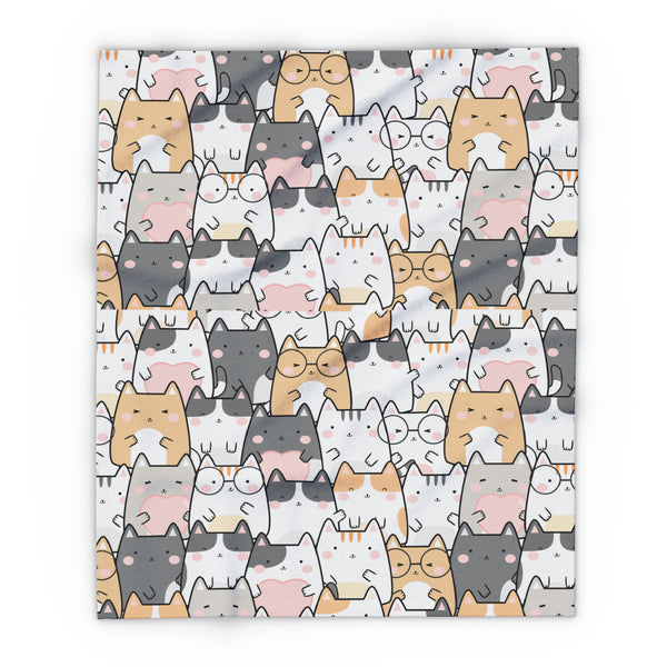 Cat Group Arctic Fleece Throw Blanket