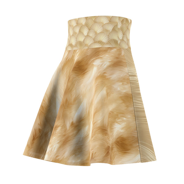 Gold Feather Women's Skater Skirt