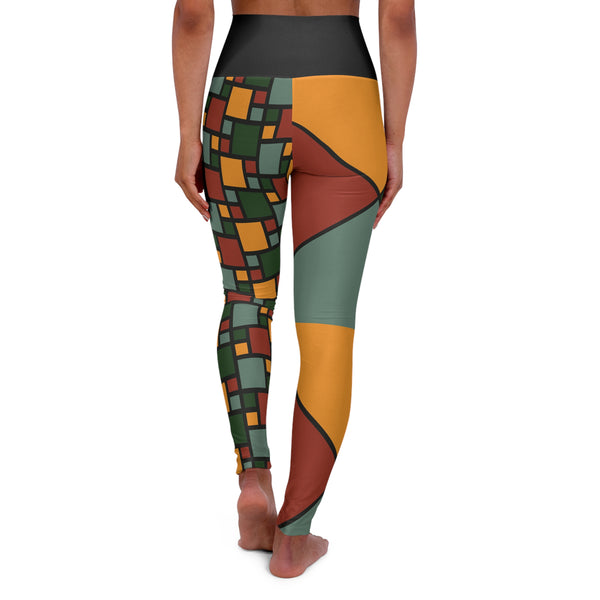 Rasta Two Tone High Waisted Yoga Leggings