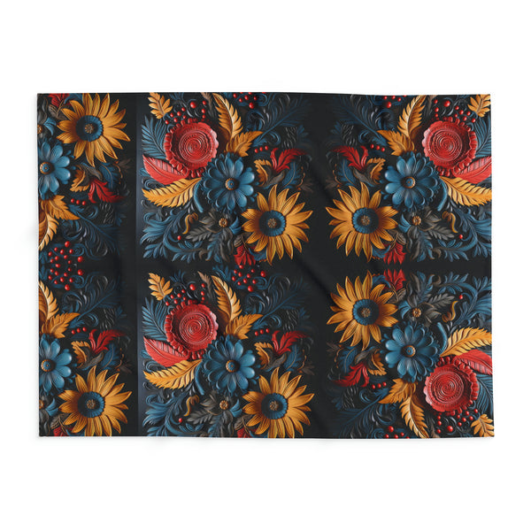 3D Flower 2.0 Arctic Fleece Throw Blanket