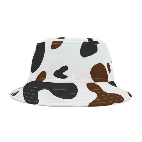 Brown Cow Print Woman's Bucket Hat