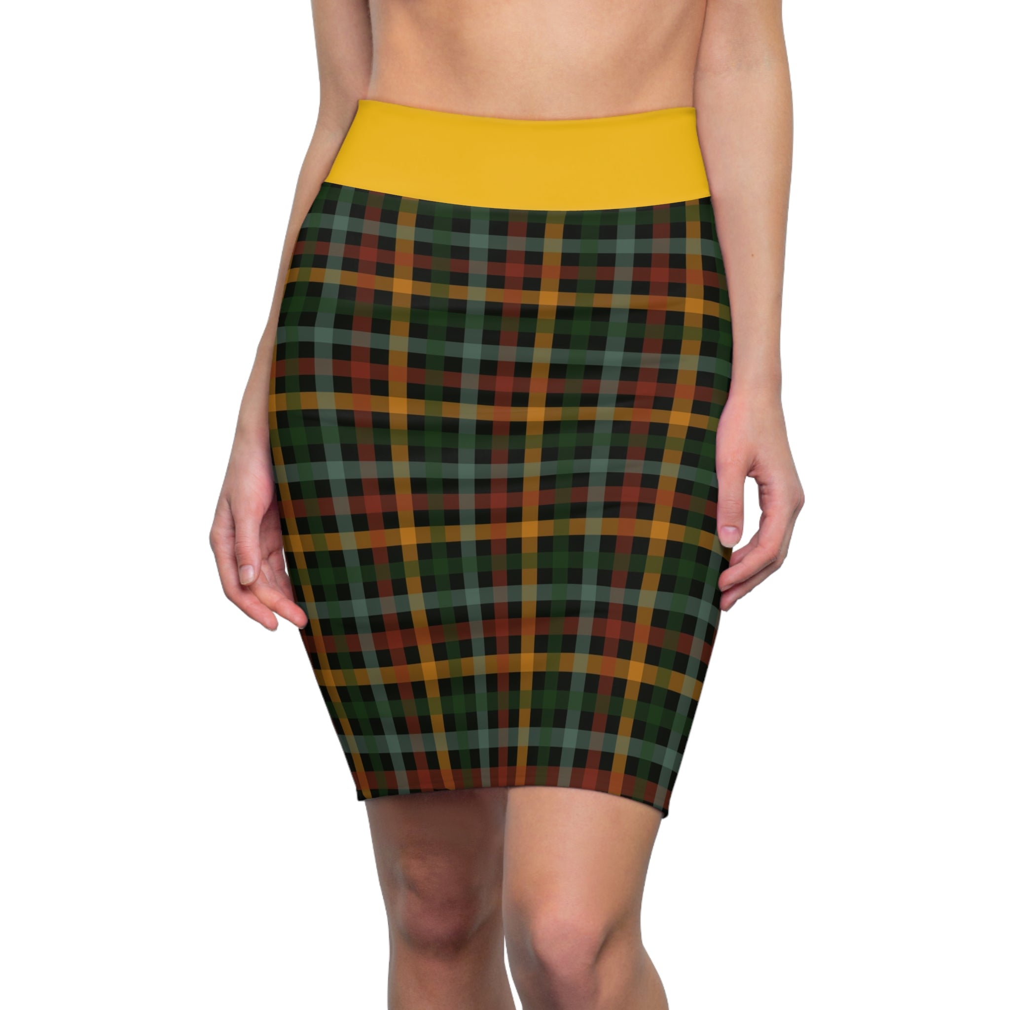 Plaid Tone Women's Pencil Skirt