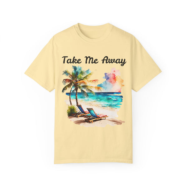 Take Me Away Plus Size Woman Garment-Dyed T-shirt