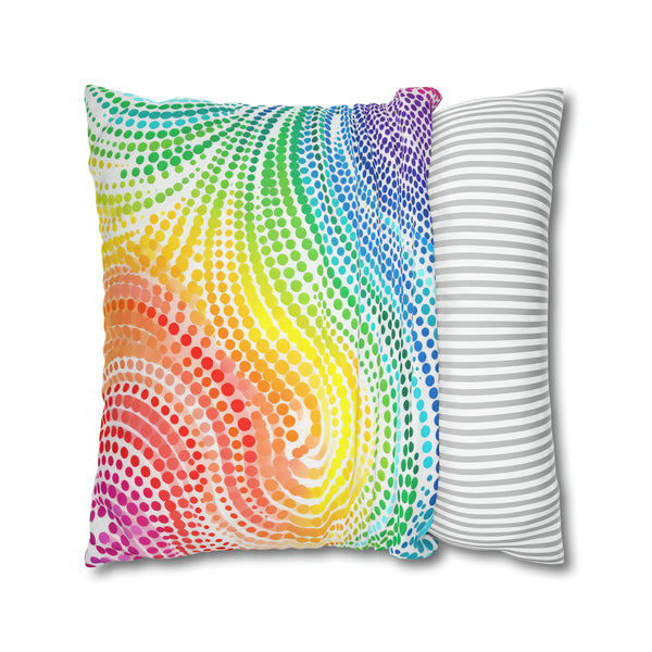 Swirl Spun Polyester Square Throw Pillowcase