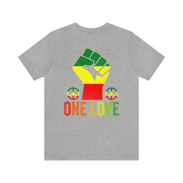 One Love T-Shirt - Spread Peace and Unity in Style - Woman's Jersey Short Sleeve Tee