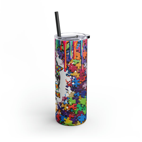 Autism Awareness Mom Maars Maker Skinny Matte Tumbler, 20oz