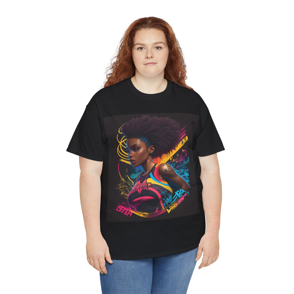 "Black Women" Woman Crewneck T-Shirt: Focus on the Good - Unisex Heavy Cotton Tee