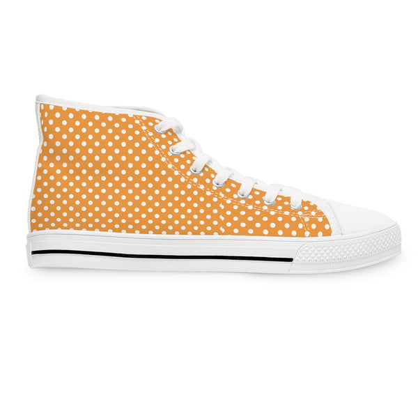 Warm Color Polka Dots Women's High Top Sneakers