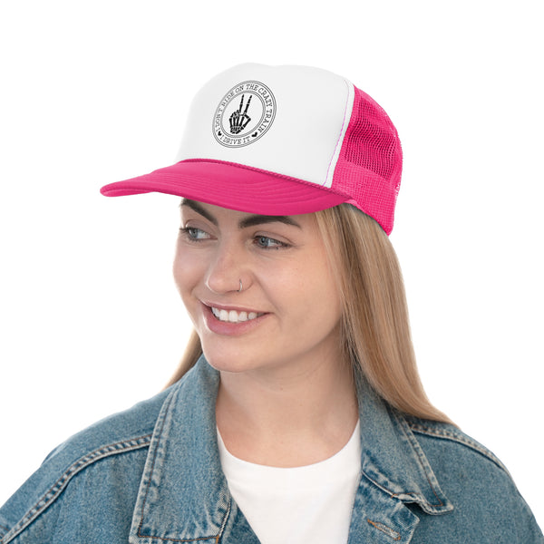 I Don't Ride on the Crazy Train, I drive it! Women's Trucker Caps