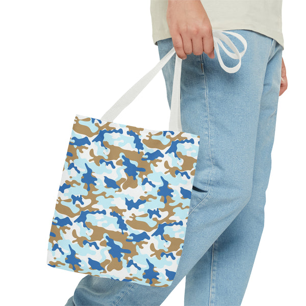 Blue Camo Reusable Tote Bag