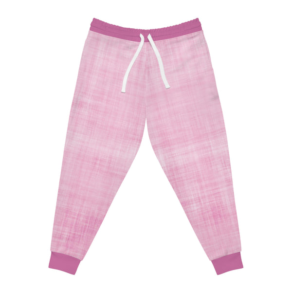 Pink Denim Athletic Woman Joggers