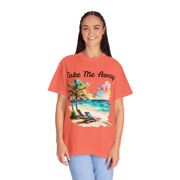 Take Me Away Plus Size Woman Garment-Dyed T-shirt