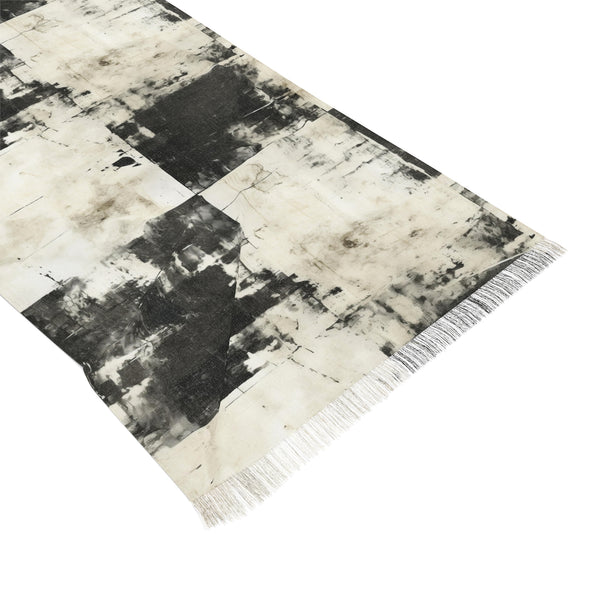 Distressed Black & White Light Woman Scarf