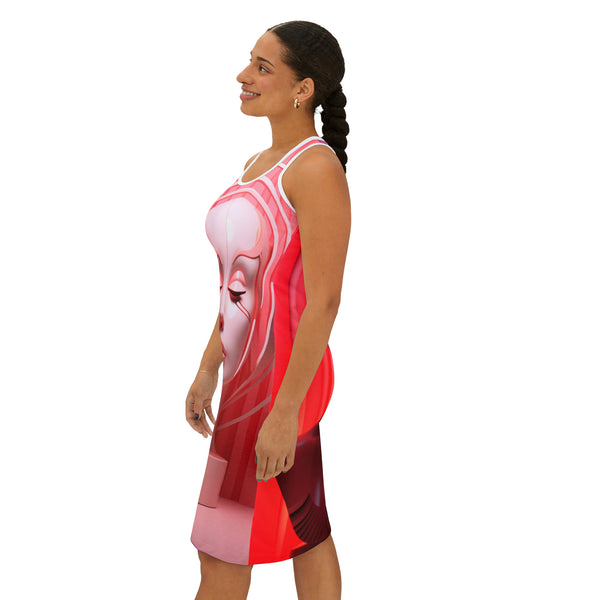 3D Face Art Women's Racerback Dress