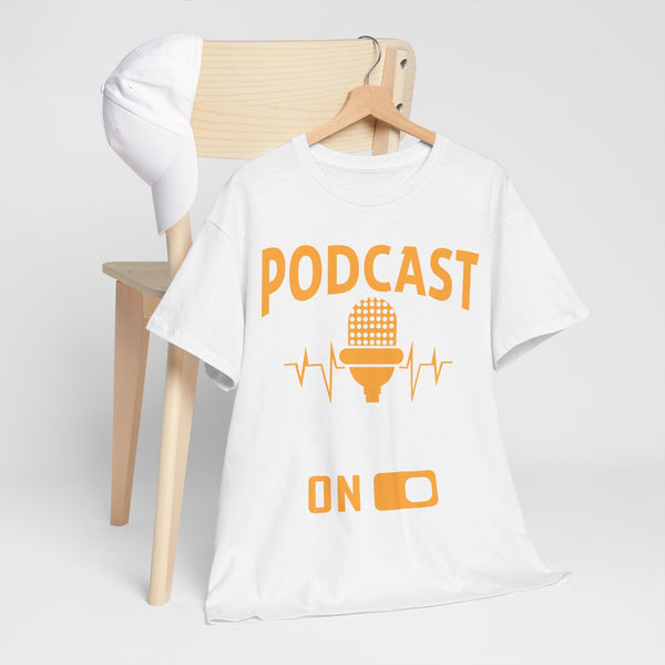 Podcast Mode On Plus Size Woman Heavy Cotton Tee