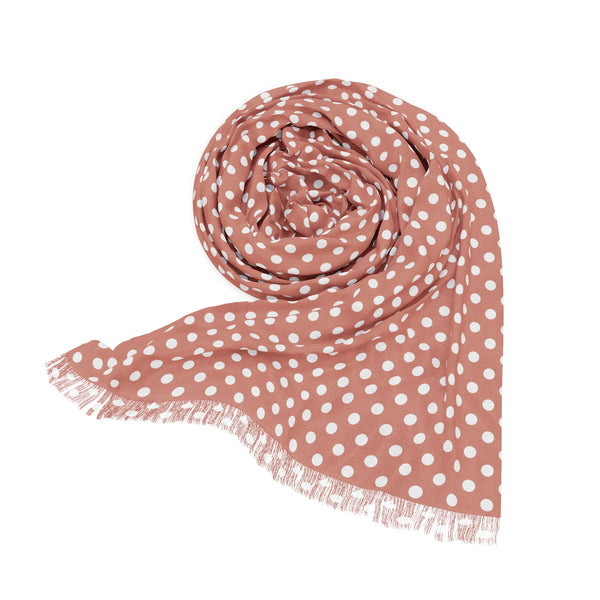 Pink Polka Dot Light Scarf