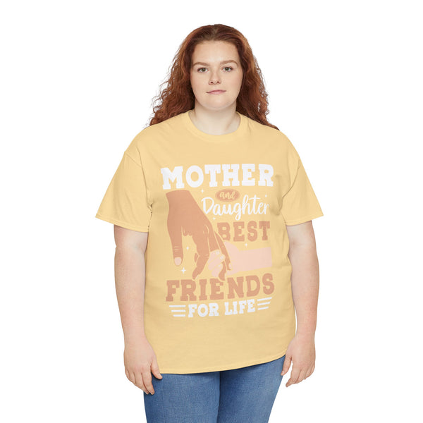 "Mom & Daughter Best Friends" Plus Size Women Heavy Cotton Tee T-Shirt