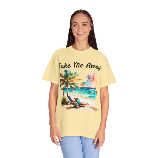 Take Me Away Plus Size Woman Garment-Dyed T-shirt