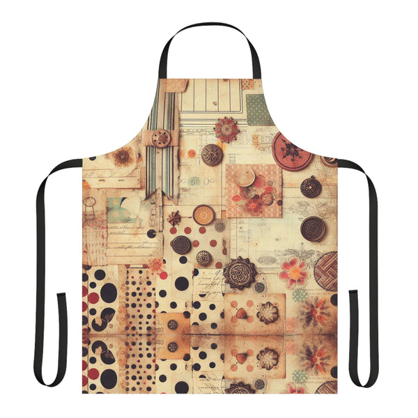 Vintage Polka Dots Apron, 5-Color Straps
