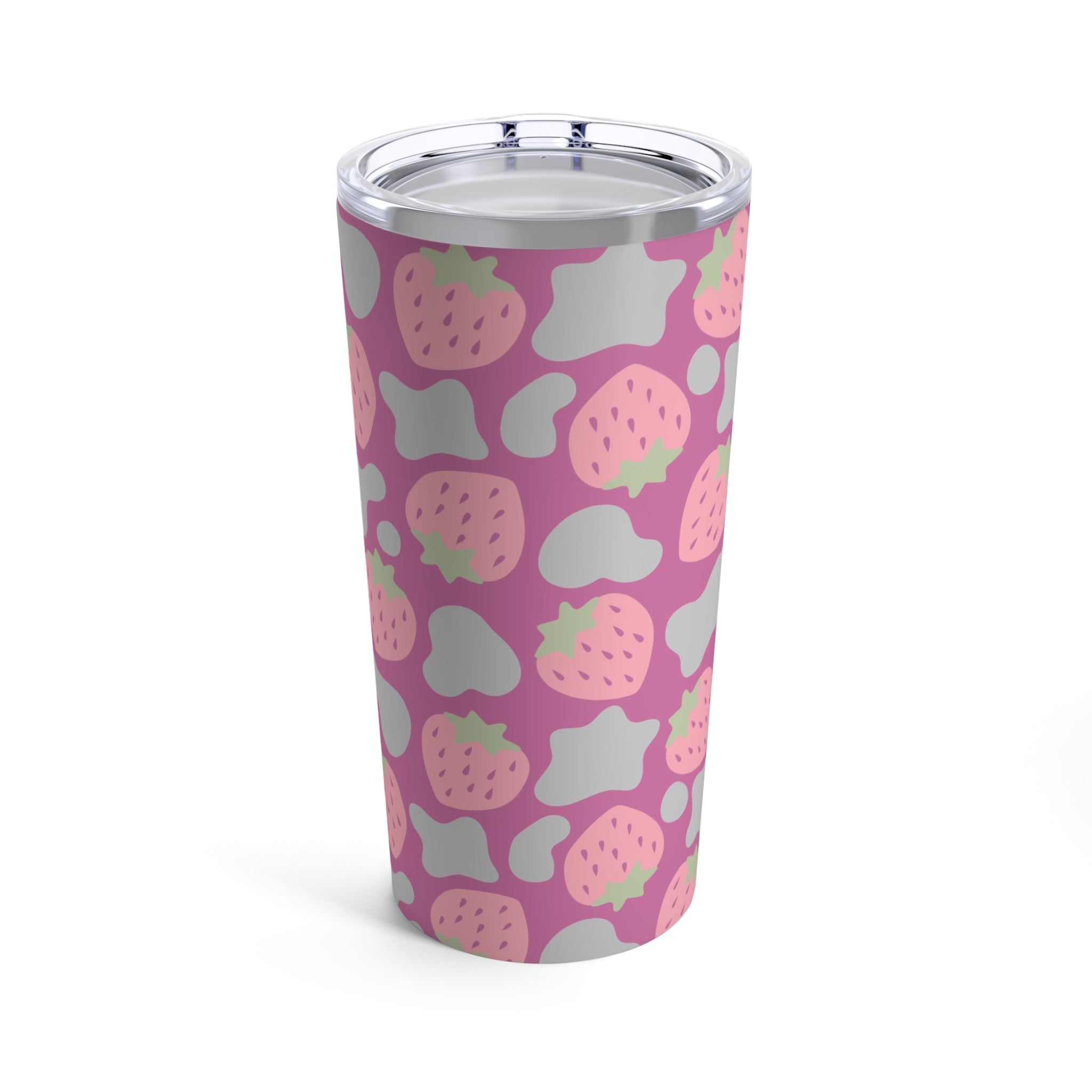 Strawberry Cow Print Tumbler 20oz Cup