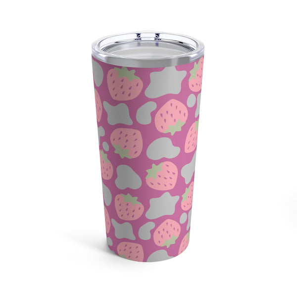 Strawberry Cow Print Tumbler 20oz Cup