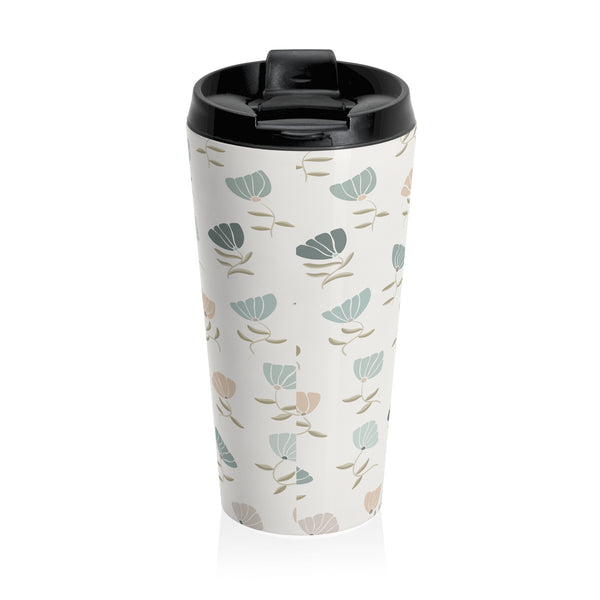 Flower Stainless Steel Travel Mug 15 oz.