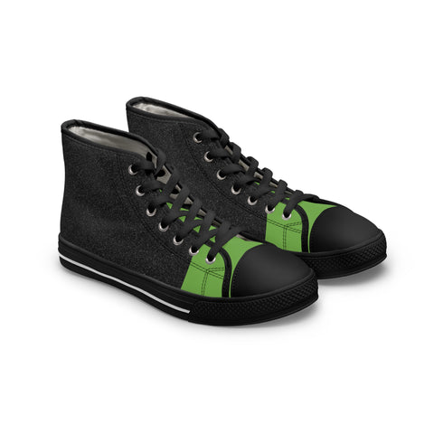 Green/Black Women's High Top Sneakers