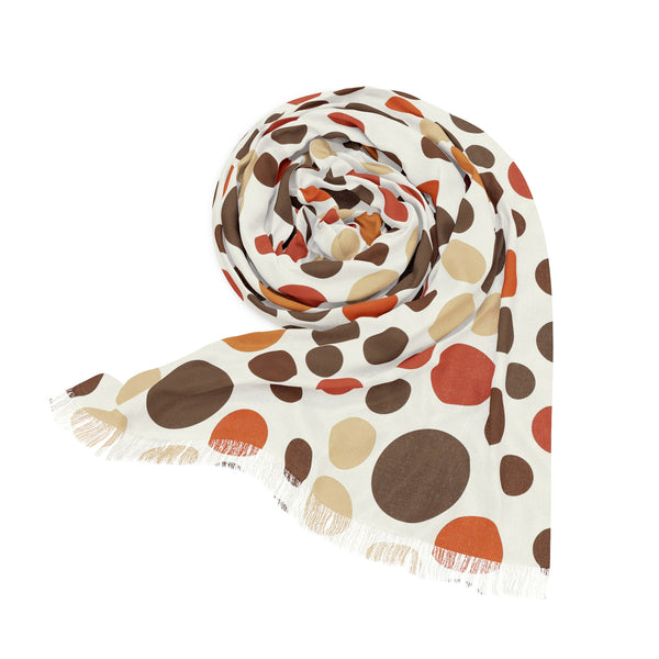 Polka Dot Light Woman Scarf