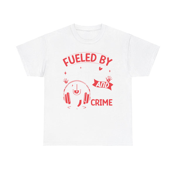 Fueled by Coffee and Podcast Women Heavy Cotton Tee T-Shirt