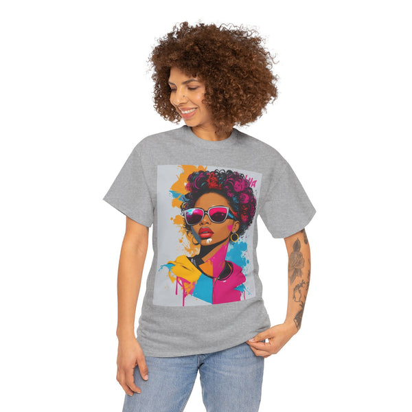 "Black Women" Woman Crewneck T-Shirt: Focus on the Good - Unisex Heavy Cotton Tee