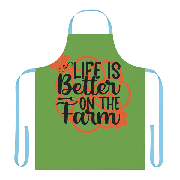 "Life is Better on The Farm" Apron, 5-Color Straps