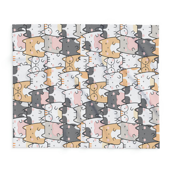 Cat Group Arctic Fleece Throw Blanket