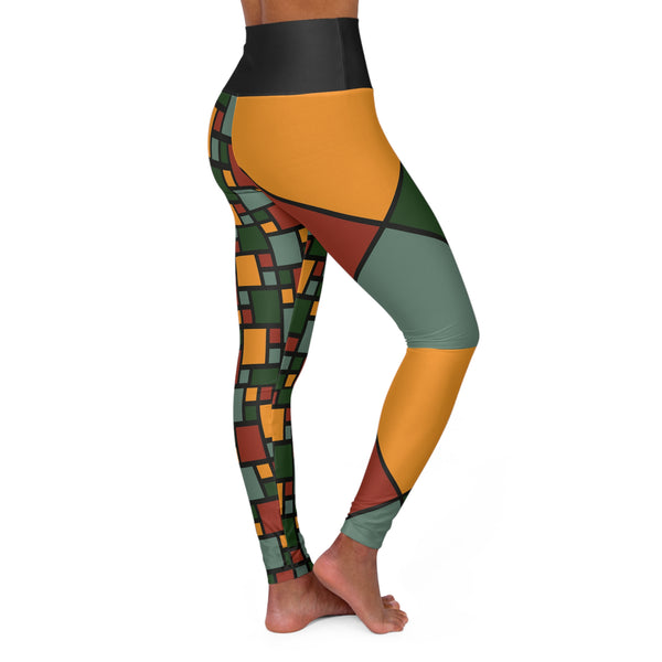 Rasta Two Tone High Waisted Yoga Leggings