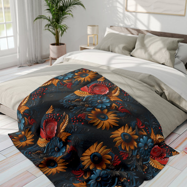 3D Flower 2.0 Arctic Fleece Throw Blanket