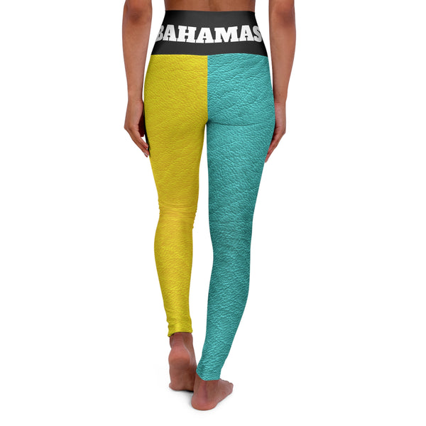 Bahamas Faux Leather High Waisted Yoga Leggings