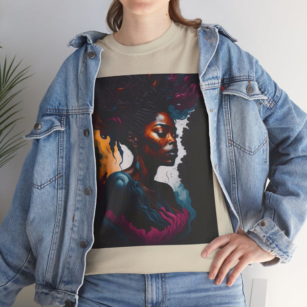 "Black Women" Woman Crewneck T-Shirt: Focus on the Good - Unisex Heavy Cotton Tee