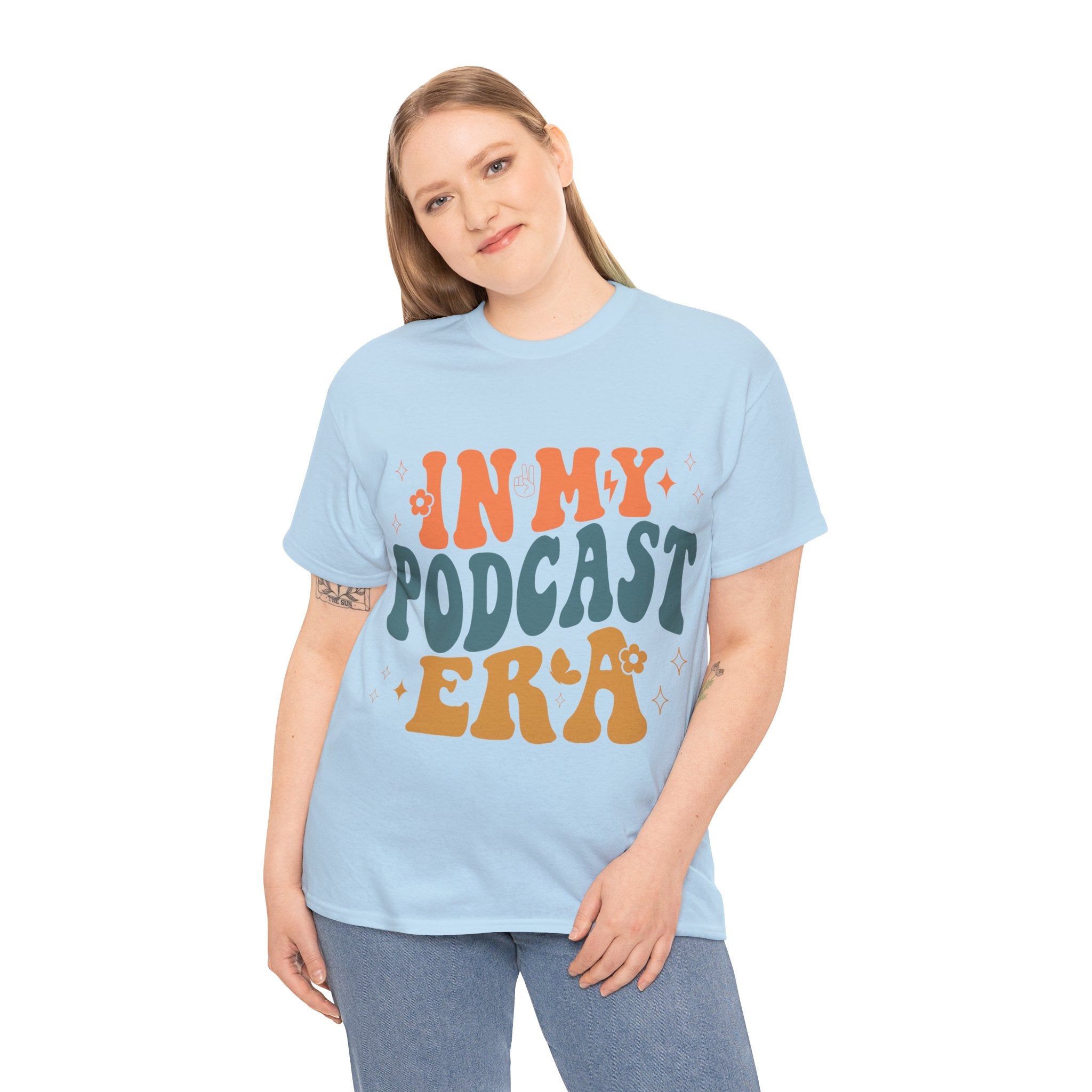 Im in my Podcast Era Plus Size Woman Heavy Cotton Tee