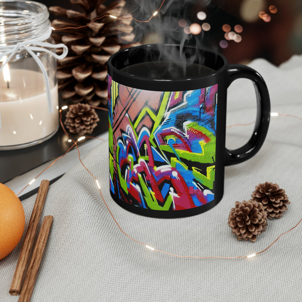 Brooklyn Graffiti Black Mug (11oz)