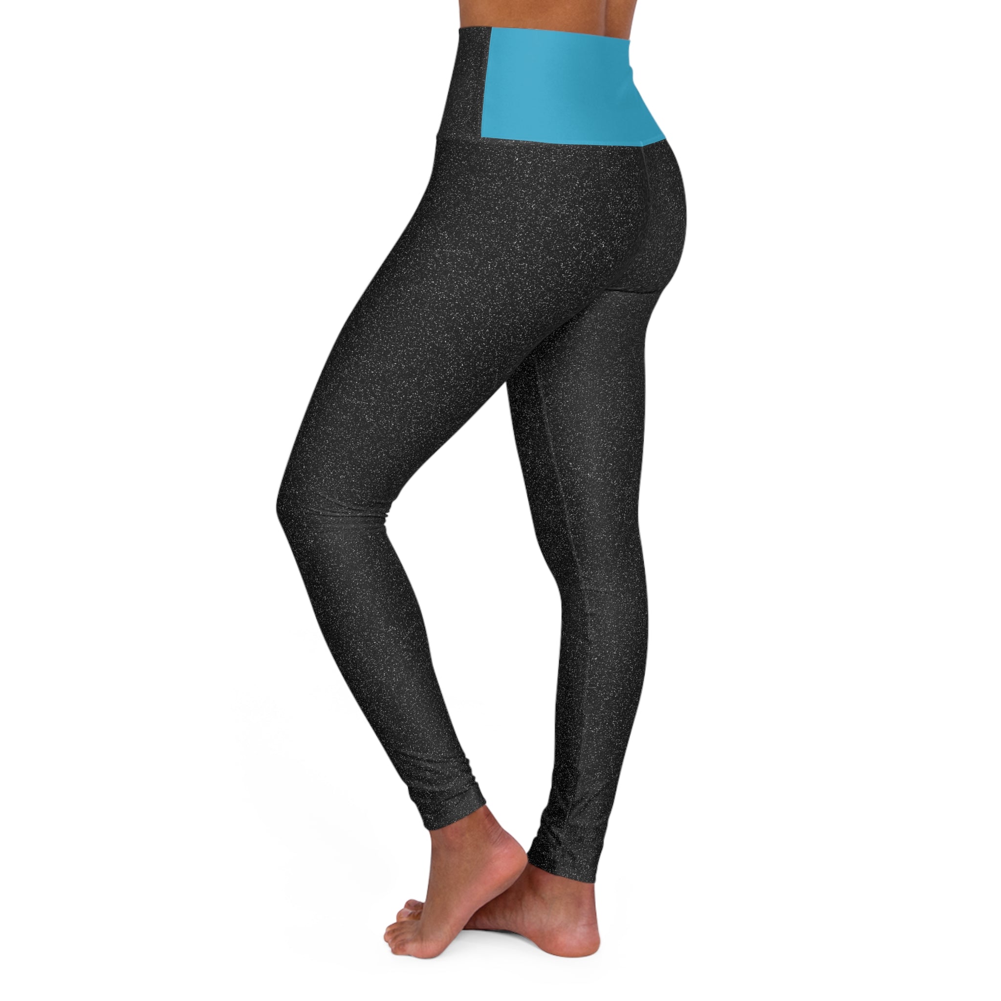 Teal/Black High Waisted Yoga Leggings