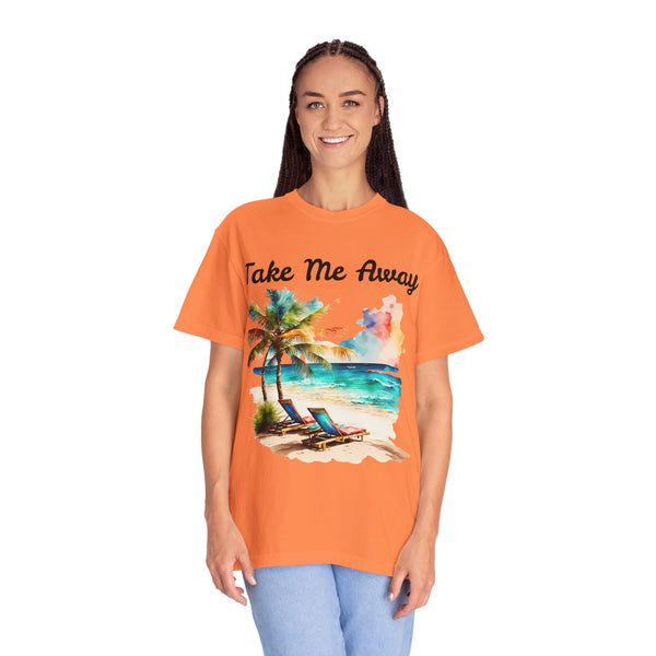 Take Me Away Plus Size Woman Garment-Dyed T-shirt