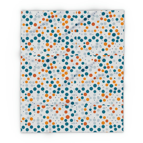 Spring Polka Dots Arctic Fleece Throw Blanket