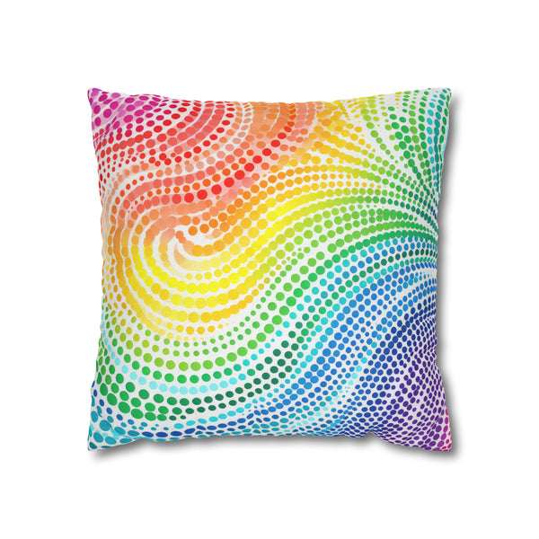 Swirl Spun Polyester Square Throw Pillowcase