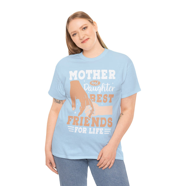 "Mom & Daughter Best Friends" Plus Size Women Heavy Cotton Tee T-Shirt