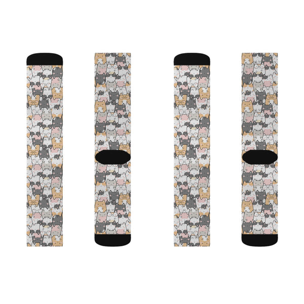 Group Cat Sublimation Woman Socks