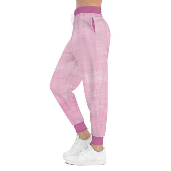 Pink Denim Athletic Woman Joggers