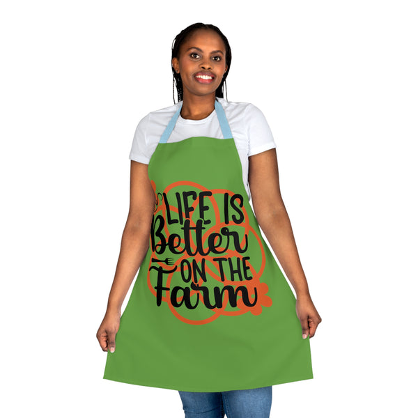 "Life is Better on The Farm" Apron, 5-Color Straps