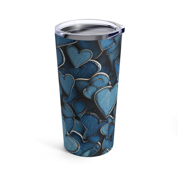 Denim Hearts Tumbler 20 oz. Cup