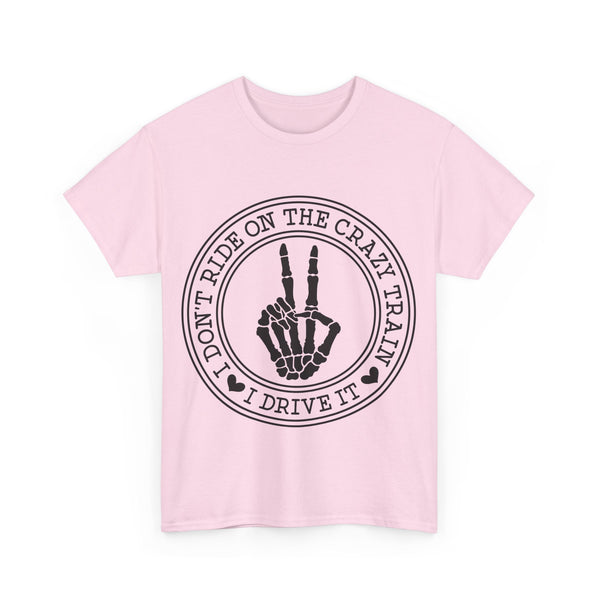 Ride the Train Women Heavy Cotton Tee T-Shirt