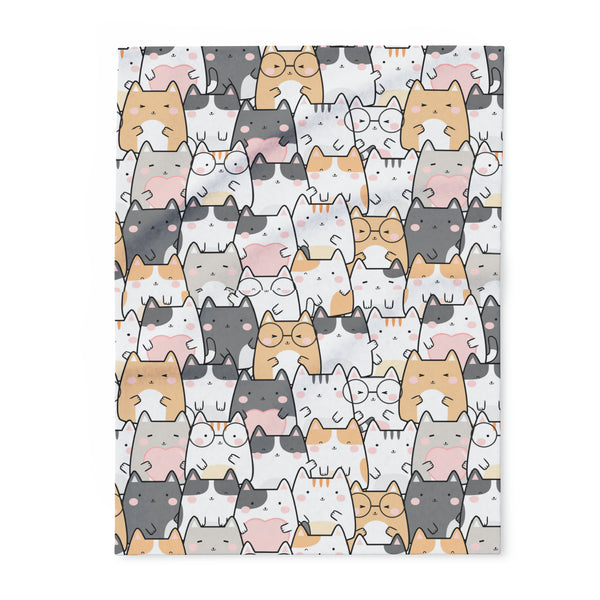 Cat Group Arctic Fleece Throw Blanket