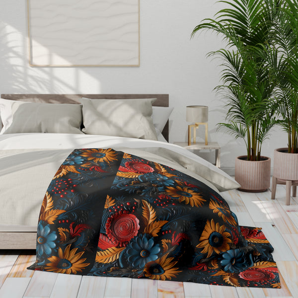 3D Flower 2.0 Arctic Fleece Throw Blanket